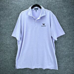 Peter Millar Crown Crafted Polo Shirt‎ Mens Extra Large Light Purple Performance